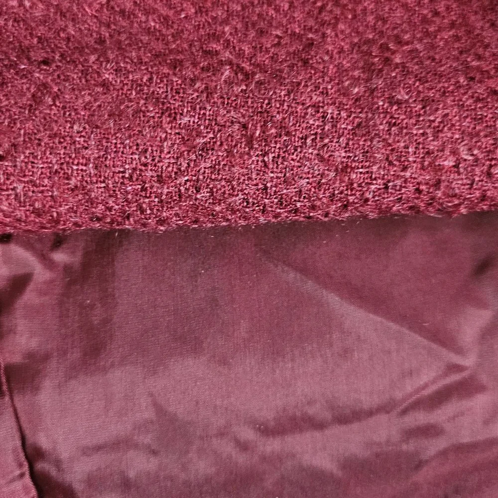 Anne Klein 2 Vintage Mohair Wool Burgundy Skirt